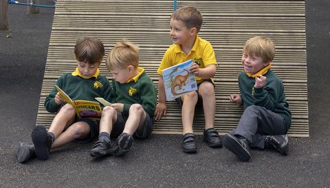 Forest pupils reading